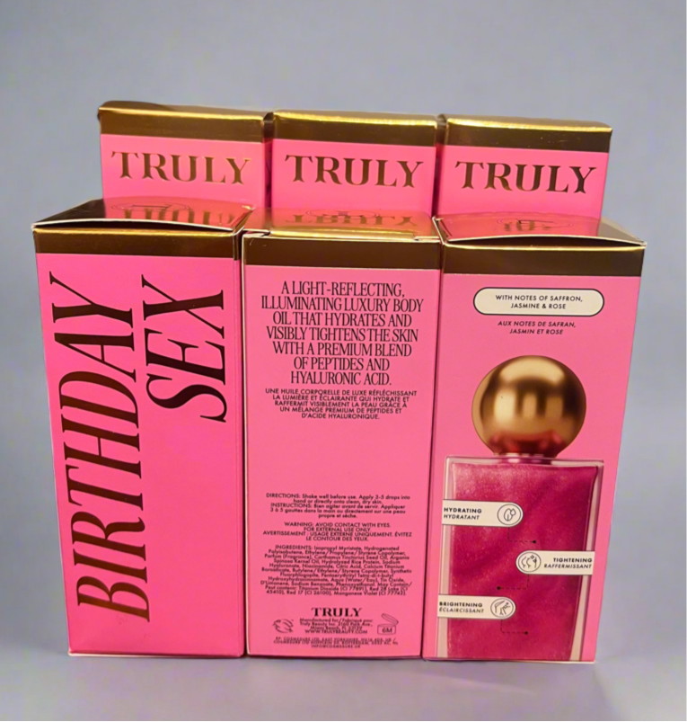 Lot of 6: Truly Beauty Birthday Sex Luxury Body Oil - 3.1 Oz