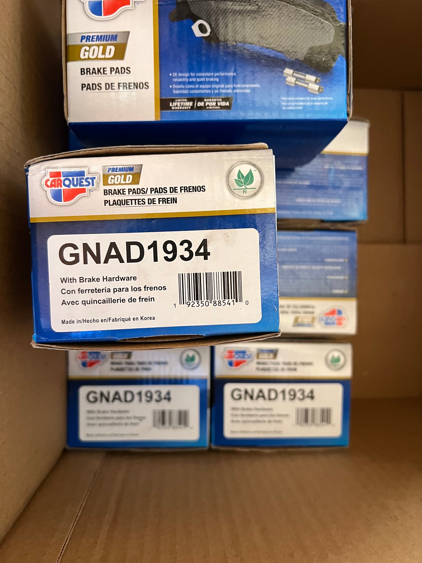 Lot of 10: Carquest Premium Gold Brake Pads GNAD1934