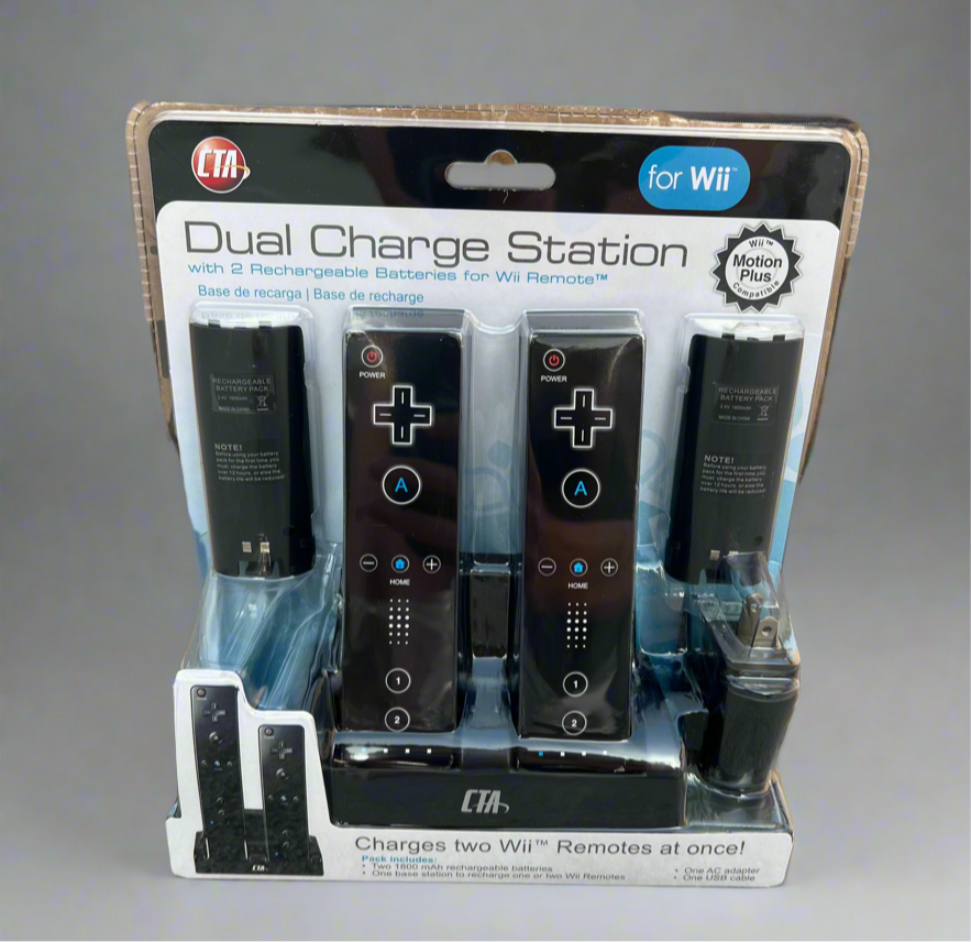 Lot of 5: Wii Remote Dual Charge Station with 2 Rechargeable Batteries