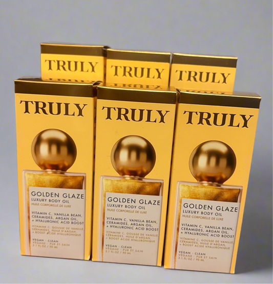 Lot of 6: Truly Beauty Golden Gaze Luxury Body Oil - 3.1 oz