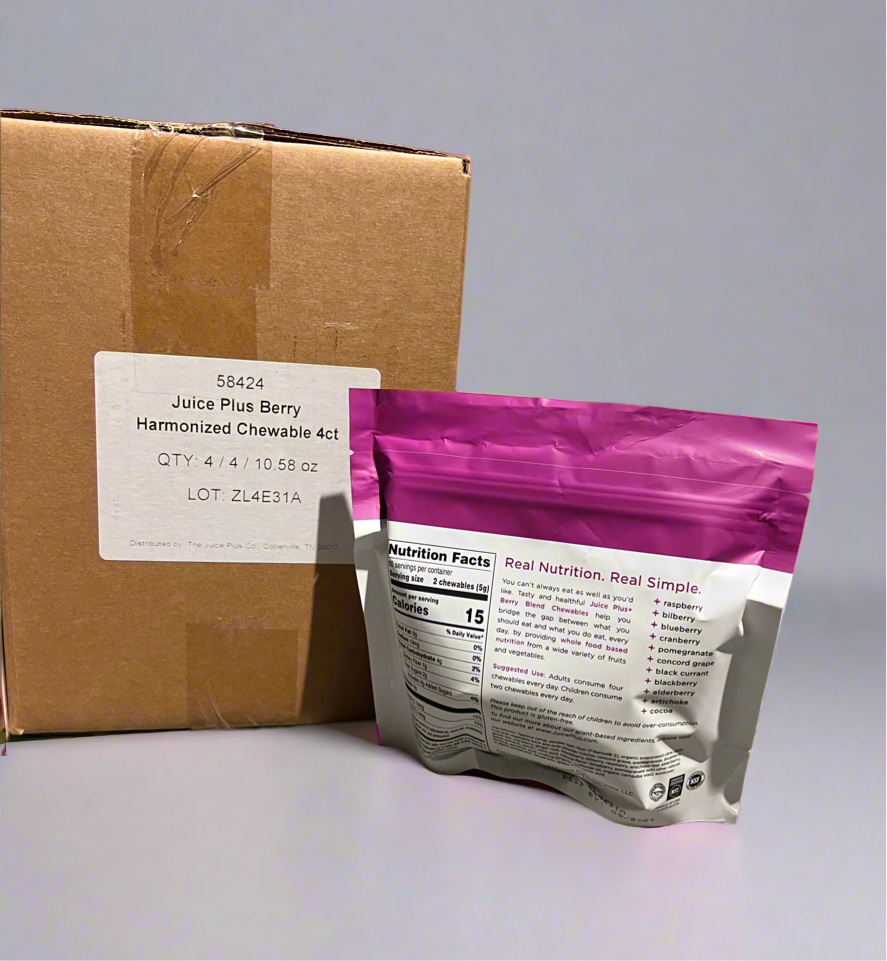 Lot of 16: Juice Plus+Berry Blend 120 Soft Chews Pouches
