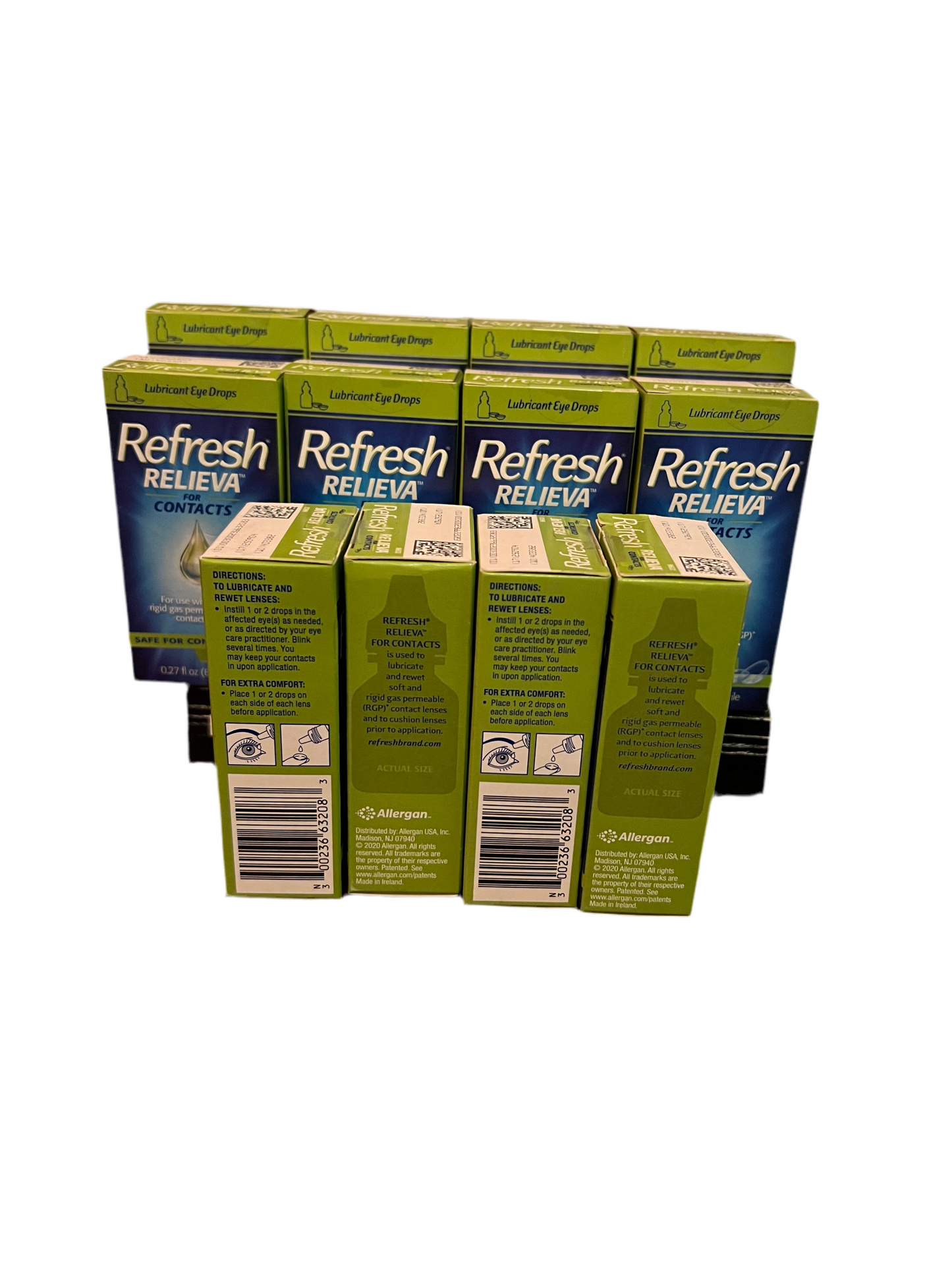 Lot of 12: Refresh Relieva Lubricant Eye Drops for Contacts