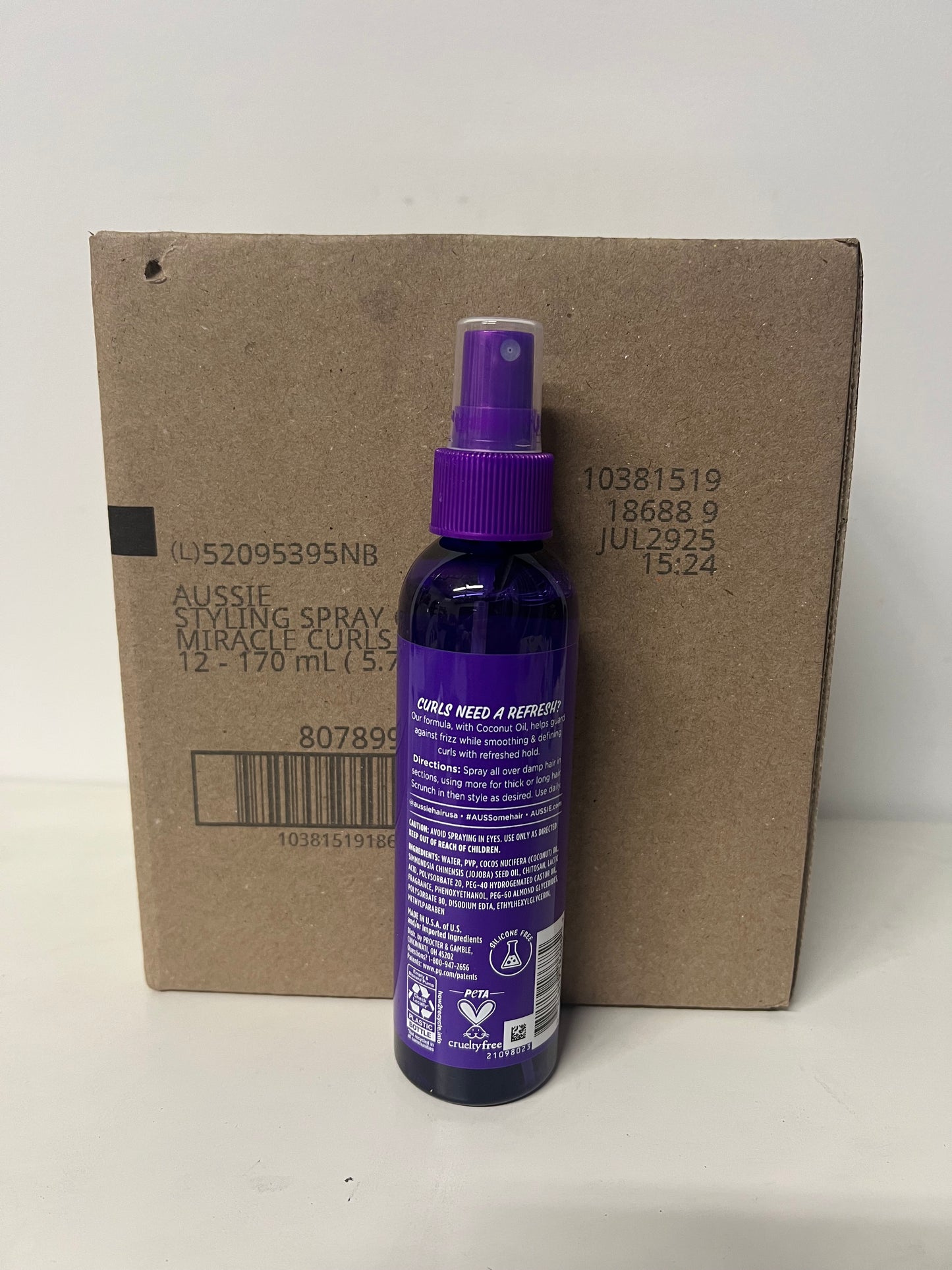 Lot of 12: Aussie Miracle Curls Refresher Spray