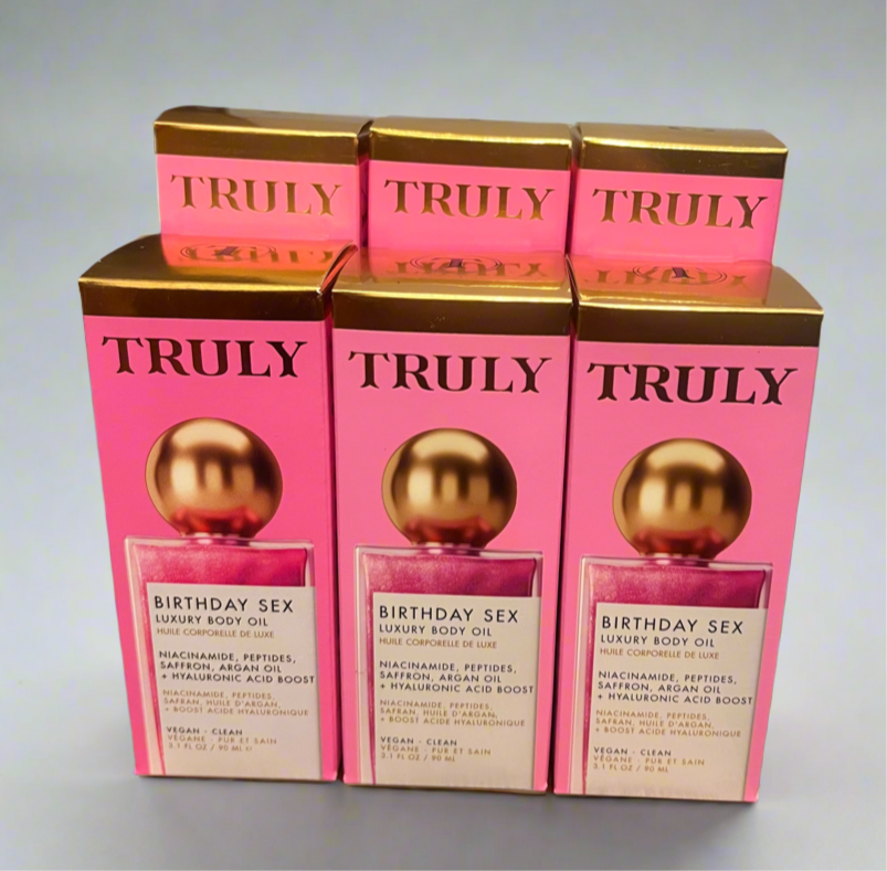 Lot of 6: Truly Beauty Birthday Sex Luxury Body Oil - 3.1 Oz